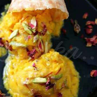 Bastani-a persian ice cream made with saffron and rose water
