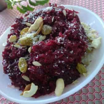 Beet root and fig halwa