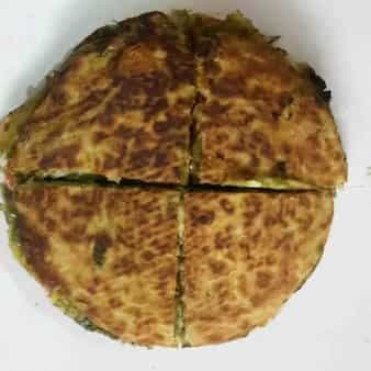 Bombay style chapati sandwich (leftover dish)