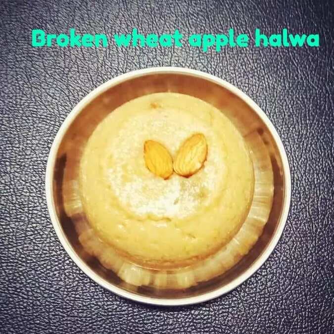 Broken Wheat Apple Halwa