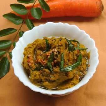 Carrot curry leaves chutney