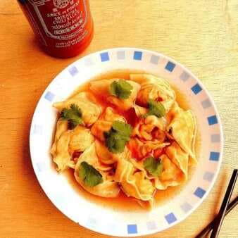 Chicken Wontons In Chilly Sauce