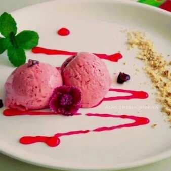 Cranberry raspberry buttermilk icecream