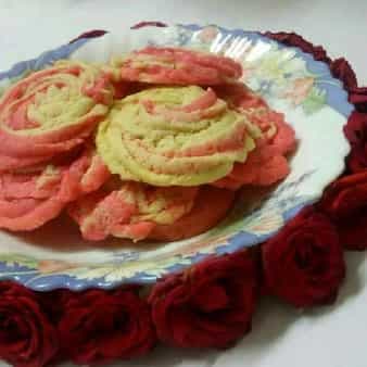 Double Colour Rose Cookies