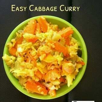 Easy cabbage curry