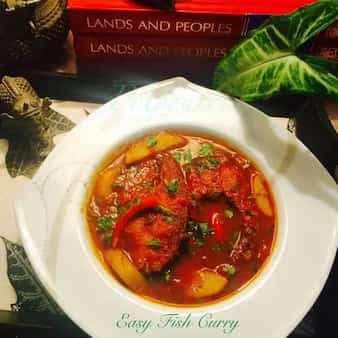 Easy fish curry in tomato gravy
