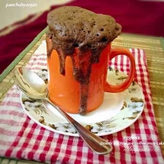 Eggless 2 Minute Microwave Coffee Mug Chocolate Cake