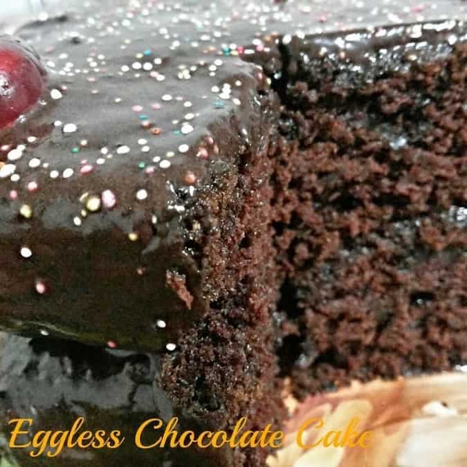 Eggless Chocolate Cake With Chocolate Frosting