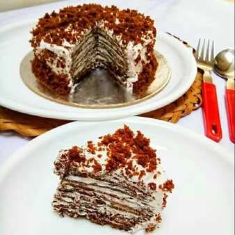 Eggless Chocolate Crepe Cake