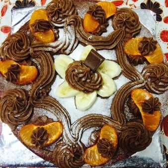 Eggless chocolate fruit cake