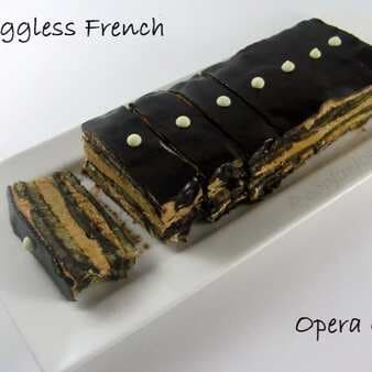 Eggless french opera cake