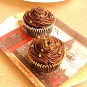 Eggless hershey's 'prefectly chocolate' chocolate cupcakes