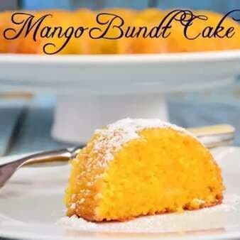 Eggless mango bundt cake