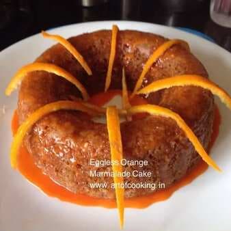 Eggless Orange Marmalade Cake