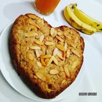 Eggless Whole Wheat Banana Cake (Without Oven)