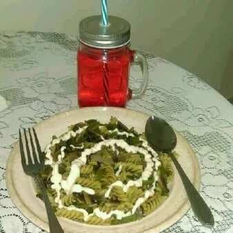 Fusilli Pasta With Capsicum And Mushroom