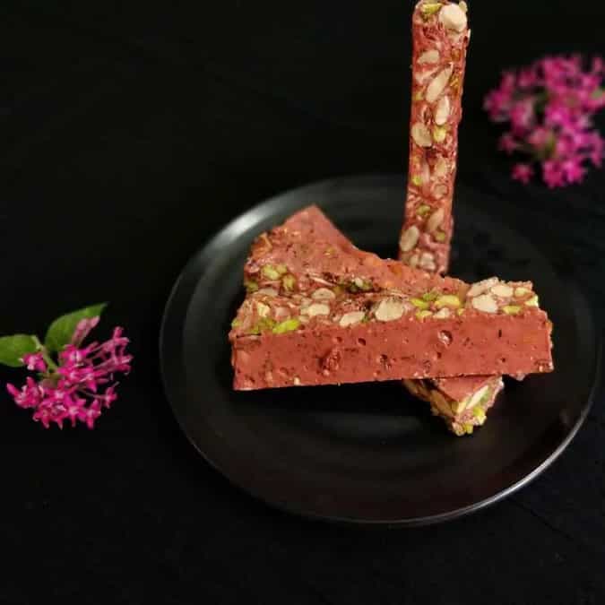 Fusion torrone (italian dry fruit and nuts confection with indian twist)