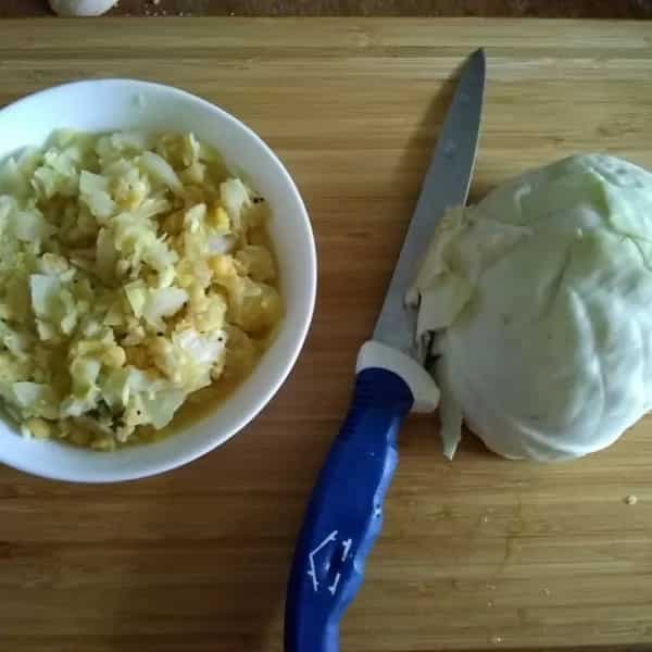 Goan cabbage bhaji with channa dal