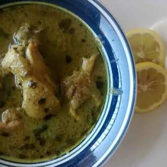 Green chicken curry (mysore style for rice and mudde)