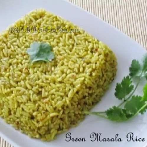 Green masala rice