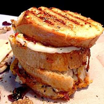 Grilled Caramalized Onions & Sweet Peppers Panini