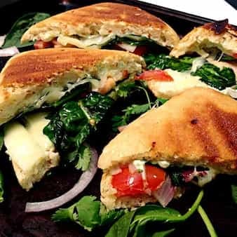 Grilled veg cheese sandwich