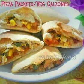 Healthy pizza packets/veg calzones