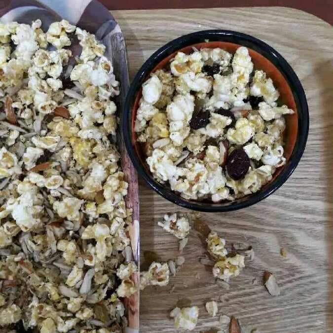 Healthy Popcorn Granola