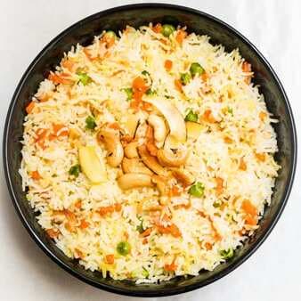 Indian Coconut Rice Pulao From Coconut Cream