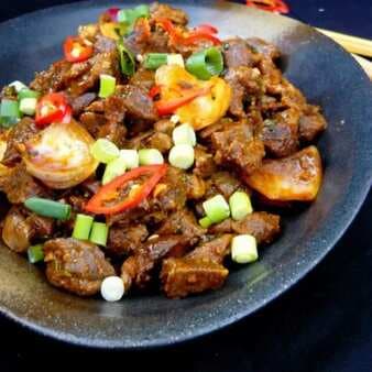Indo-chinese style lamb fry