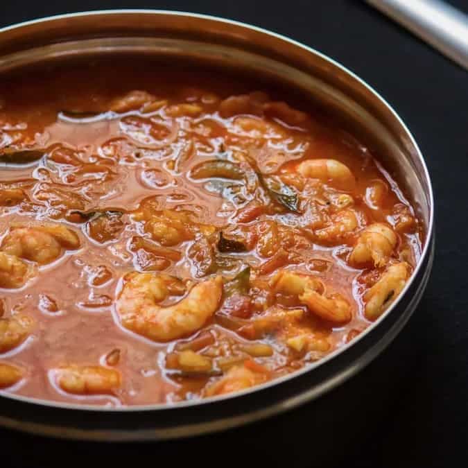Kerala style prawns curry