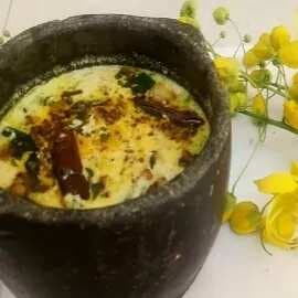 Kumblenga moru curry (white pumpkin kadhi in kerala style) recipe