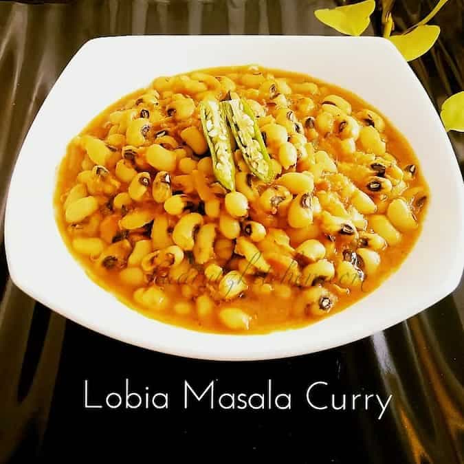 Lobia masala curry