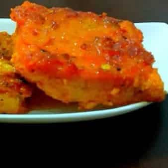 Macher dhokar dalna/fish lentil curry
