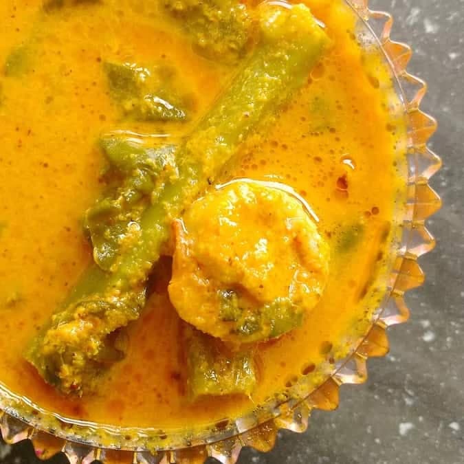 Mangalore style spinach curry