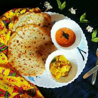 Masala Oats Pancake With South Style Sukha Aloo And Kara Chutney