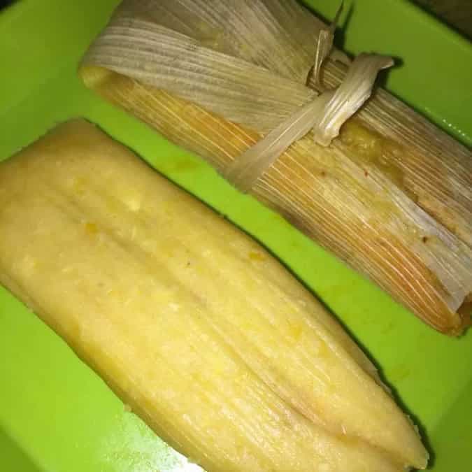 Mexican tamale with chessy stuffing