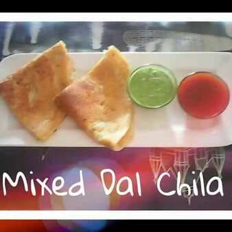 Mixed dal cheezy chilla