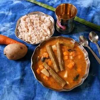 Mixed Veggies Moong Dal Curry