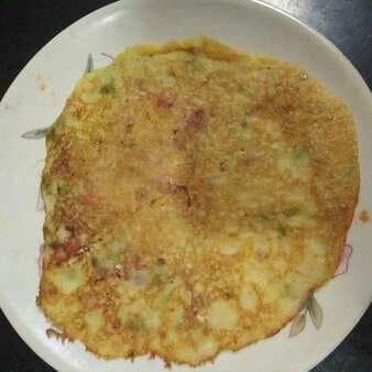 Moong daal chilla with vegetables