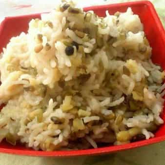Moong dal and rice khichdi