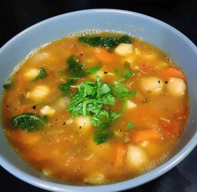 Moroccan tomato chickpea soup