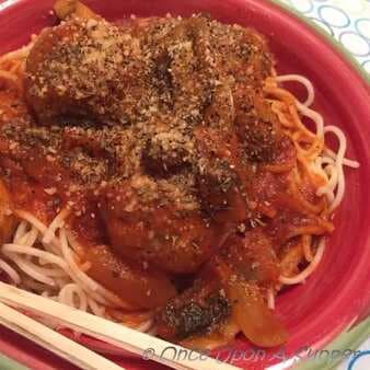 My Favorite Spaghetti And Meatballs With Mushroom