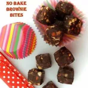 No Bake Brownie Bites