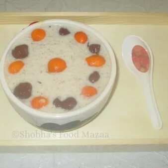 Oats Porridge With Chocolate Coated Cake Balls