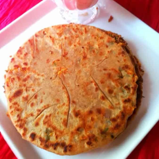 Onion paneer paratha