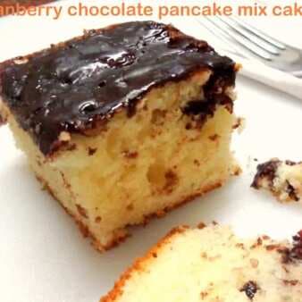 Pancake mix cake (cranberry chocolate)