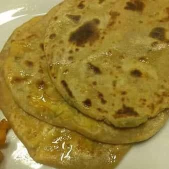 Paneer Paratha With Mixed Vegetables , With Stepwise Pictures