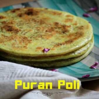 Puran poli using wheat flour