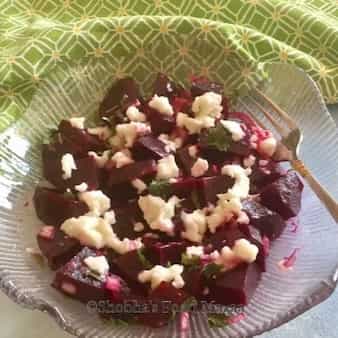 Roasted beets with feta/beetroot and feta salad